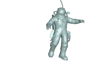astronauta 3d modelo impressão trio 3d print model - Mito3D