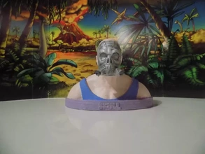 atomic skull 3d printing model - threeding bust human 3d print model - Mito3D