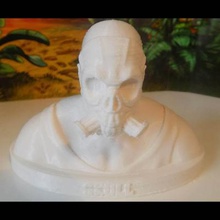 atómica cráneo art 3D modelo de impresión, la impresión en archivo, imprimibles 3D, diseño 3d, el busto,el humano 3d print model - Mito3D