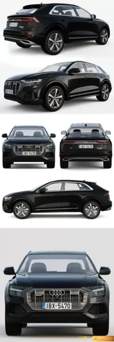 audi q8 3d baskı model üçleme etiketleri araç araba ödül hız konfor 3d print model - Mito3D