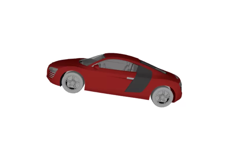 audi r8 3d impressão modelo trio 3D print model - Mito3D