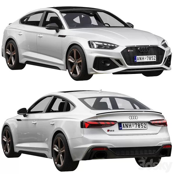 audi rs5 sportback 2020 araba 3d baskı model üçleme etiketleri ödül zarif hız 3D print model - Mito3D