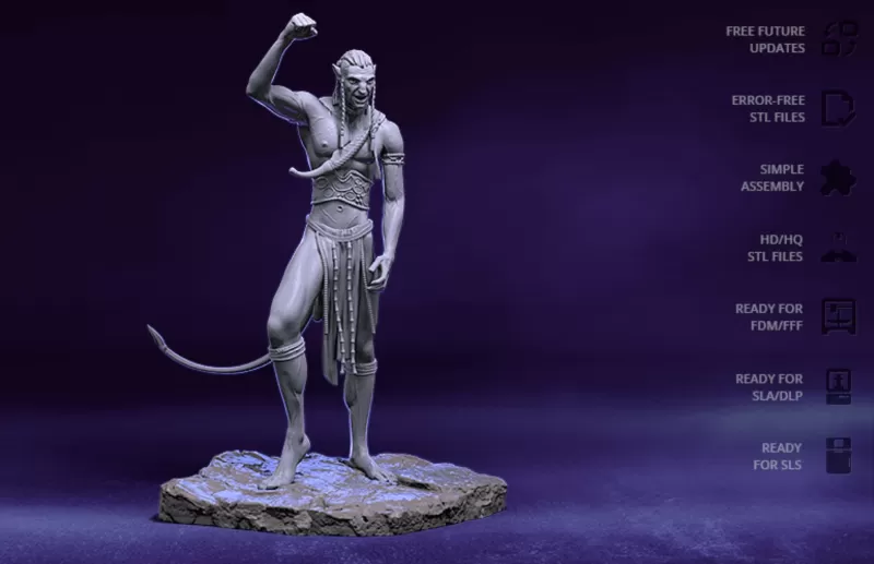 avatar 3dprint model stl file 3d printing movie sci-fi fantasy fanart figure collectible heroes film cosplay pandora gamer actionfigure adventure nerd jakesully bluealien 3D print model - Mito3D