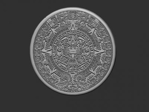 Aztek takvimi mimarlık 3D baskı modeli, dosya, yazdırılabilir model, tasarım, 3 boyutlu baskı, Aztek,takvim,Aztekler,Maya,maya,tarihi 3d print model - Mito3D