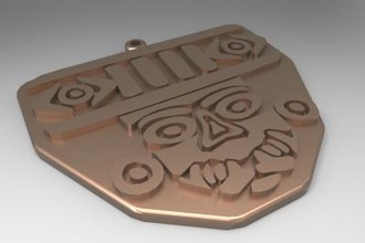 pendentif aztèque art 3D modèle d'impression, l'impression fichier, imprimable modèle, en de conception, d'impression 3d, Aztèque, 3d print model - Mito3D