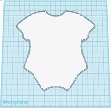 baby vest short sleeved silhouette 3d printing model - threeding 3d print model - Mito3D