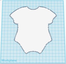 baby vest short sleeved silhouette other things 3D printing model, file, printable design, 3d print, Baby Vest Short Sleeved Silhouette 3d print model - Mito3D