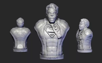 bad kent 3d printing model - threeding bust comic superman 3d print model - Mito3D