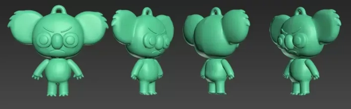 bad koala 3d printing model - threeding cartoon 3dmodel 3dprint keychain badkoala 3d print model - Mito3D