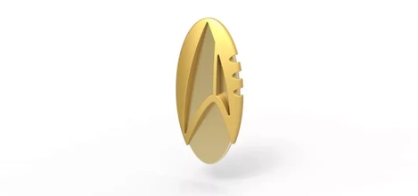 distintivo stella trekking scoperta stagione 3 3d stampa modello treding giocattolo stampabile Stampa emblema logo star Trek cosplay flotta stellare replica 3d print model - Mito3D