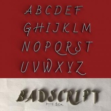 badscript majuscule 3d lettres stl fichier 3D impression modèle imprimable conception alphabet 3dletters 3dprint 3dmodel texte 3d print model - Mito3D