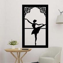 ballerina parete arredamento arte balletto ragazza 2d decorazione ballerino balla femmina 3d print model - Mito3D