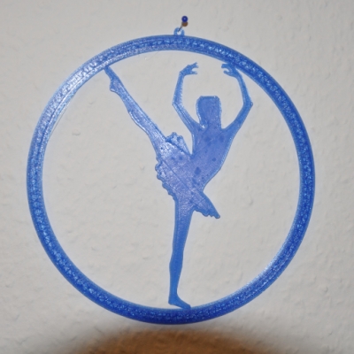 ballerina window decoration office & garden 3D printing model, file, printable design, 3d print, Window Decoration, windows picture, Ballerina, Ballerina Silhouette, circles 3D print model - Mito3D