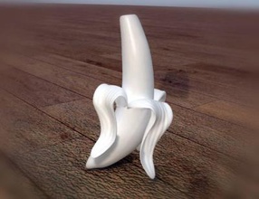plátano florero art 3D modelo de impresión, la impresión en archivo, imprimibles 3D, diseño 3d, el banano, florero, bote 3d print model - Mito3D