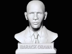 barack Obama büst 3d baskı model üçleme heykel Amerika Birleşik Devletleri Devlet Başkanı 3d print model - Mito3D