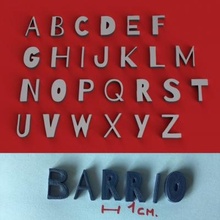 barrio1 3d lettere stl file 3D stampa modello stampabile design Stampa alfabeto 3dletters 3dprint 3dmodel testo 3d print model - Mito3D