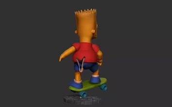 Bart Simpsons 3d Drucken Modell dreiding stl 3d print model - Mito3D