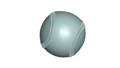 baseball 3d modello stampa treding 3d print model - Mito3D