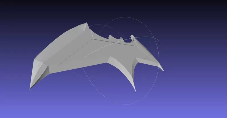 temel batman batarang 3d baskı model üçleme etiketleri silah komik süper kahraman kopya 3d print model - Mito3D