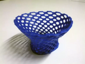 basket 3d printing model - threeding vase holder punnet creel 3d print model - Mito3D