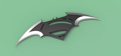 batarang logo Batman superuomo 3d stampa modello treding giocattolo i fumetti dc 3d print model - Mito3D