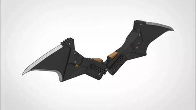 batarang film Batman 2022 3d stampa modello treding stampabile Stampa pipistrello eroe cosplay oggetti scena replica basato immagine schermo 3d print model - Mito3D