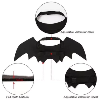 gato muercielago alas 3d impresión modelo Víspera Santos ala mascota vampiro perro silueta capa cosplay accesorios 3d print model - Mito3D