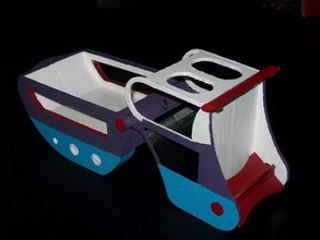 bateau articul 3d printing model - threeding ocean helice bateau articul cabine coque aileron
