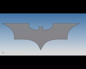Batman Logo 3d Drucken Modell dreiding 3d print model - Mito3D