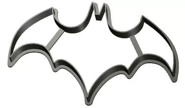 batman logo 2005 cookie cutter 3d printing model - threeding bat 3d print model - Mito3D