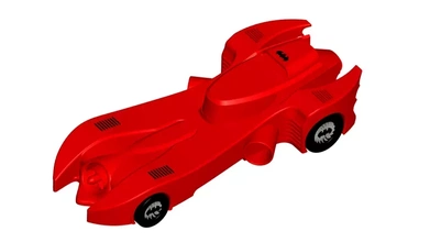 batmobile 3d modèle impression trio 3d print model - Mito3D