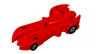 batmobile 3d model motors & transport 3D printing model, file, printable design, print, 3d print model - Mito3D