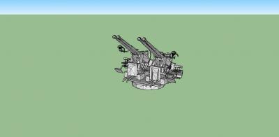 Schlachtschiff quad 40-mm-bofors-mount Spielzeug, Spiele & hobby 3D-Druck-Modell, 3D-Druck-Datei, 3D-druckbares Modell, 3D-Druck, design, 3d-print, navy,MarineSchiff,Kriegsschiff,Kanone 3d print model - Mito3D