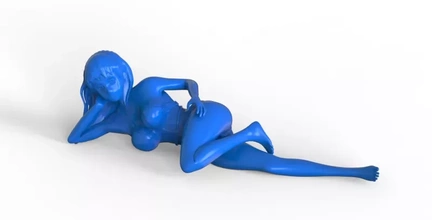 beach girl 3d printing model - threeding woman anime sexy 3d print model - Mito3D