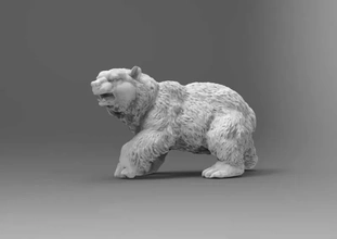 oso 3d impresión modelo trío Arte animal printing 3d print model - Mito3D