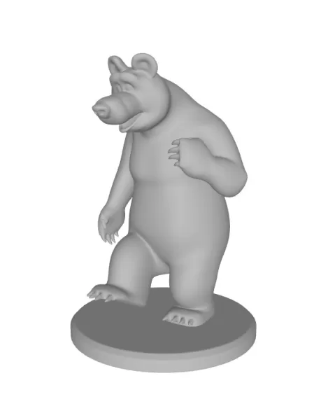 Bär animiert Serie Mascha 3d Drucken Modell dreiding Mashandbär 3D print model - Mito3D