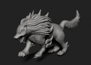 beast art 3D printing model, file, printable design, 3d print, beast,wolf,monster,creature,sculpture,statue 3d print model - Mito3D
