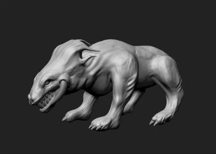 beast 3d printing model - threeding monster creature sci-fi evil 3d print model - Mito3D