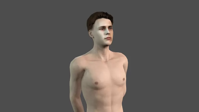 lindo homem 3d personagem impressão modelo trio mulher corpo esqueleto masculino motor animado pessoa pose cara jovem caminhar unidade pbr manipulado 3D print model - Mito3D