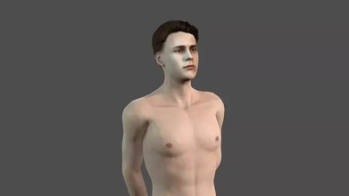 lindo homem 3d personagem impressão modelo trio mulher corpo esqueleto masculino motor animado pessoa pose cara jovem caminhar unidade pbr manipulado 3d print model - Mito3D