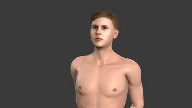 güzel adam 3d karakter baskı model üçleme Kadın vücut iskelet erkek motor insanlar animasyonlu kişi poz insan genç yürümek birlik pbr hileli 3d print model - Mito3D