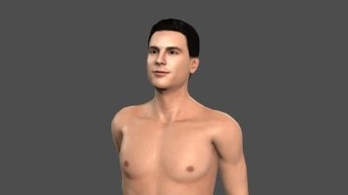 beautiful man 3d character art 3D printing model, file, printable design, print, pbr, character, skeleton, rigged, unreal, engine, t, walk, animated, unity, man, guy, woman, person, young, body, people, pose, male 3d print model - Mito3D
