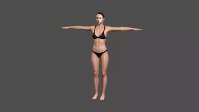 wunderschönen Frau 3d Charakter Drucken Modell dreiding Körper Skelett männlich Motor animiert Person Pose Kerl jung Einheit pbr manipulierten 3d print model - Mito3D