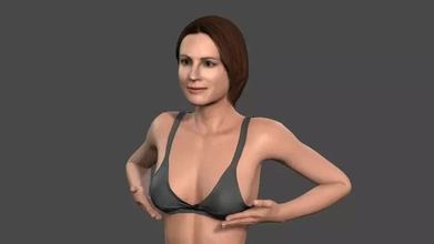 wunderschönen Frau 3d Charakter Drucken Modell dreiding Körper Skelett männlich Motor animiert Person Pose Kerl jung Einheit pbr manipulierten 3d print model - Mito3D