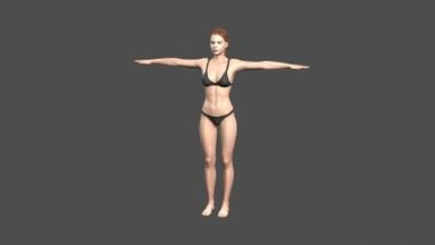 beautiful woman - 3d character art 3D printing model, file, printable design, print, pbr, character, skeleton, rigged, unreal, engine, t, walk, animated, unity, man, guy, woman, person, young, body, people, pose, male 3d print model - Mito3D