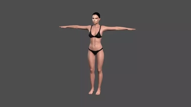 güzel Kadın 3d karakter baskı model üçleme vücut adam iskelet erkek motor insanlar animasyonlu kişi poz insan genç yürümek birlik pbr 3d print model - Mito3D