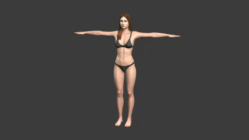 belle femme rigged 3d personnage impression modèle trio corps homme squelette Masculin moteur Animé pose gars Jeune marche unité pbr 3D print model - Mito3D