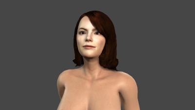 belle femme rigged 3d personnage art 3D impression modèle fichier imprimable conception pbr squelette gréé irréel moteur 3D print model - Mito3D