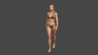 lindo mulher rigged 3d personagem arte 3D impressão modelo Arquivo imprimível Projeto pbr esqueleto manipulado irreal motor 3d print model - Mito3D