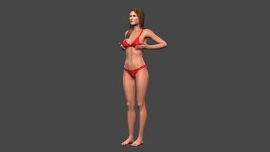 beautiful woman 13 rigged 3d character art 3D printing model, file, printable design, print, pbr, character, skeleton, rigged, unreal, engine, t, walk, animated, unity, man, guy, woman, person, young, body, people, pose, male 3d print model - Mito3D